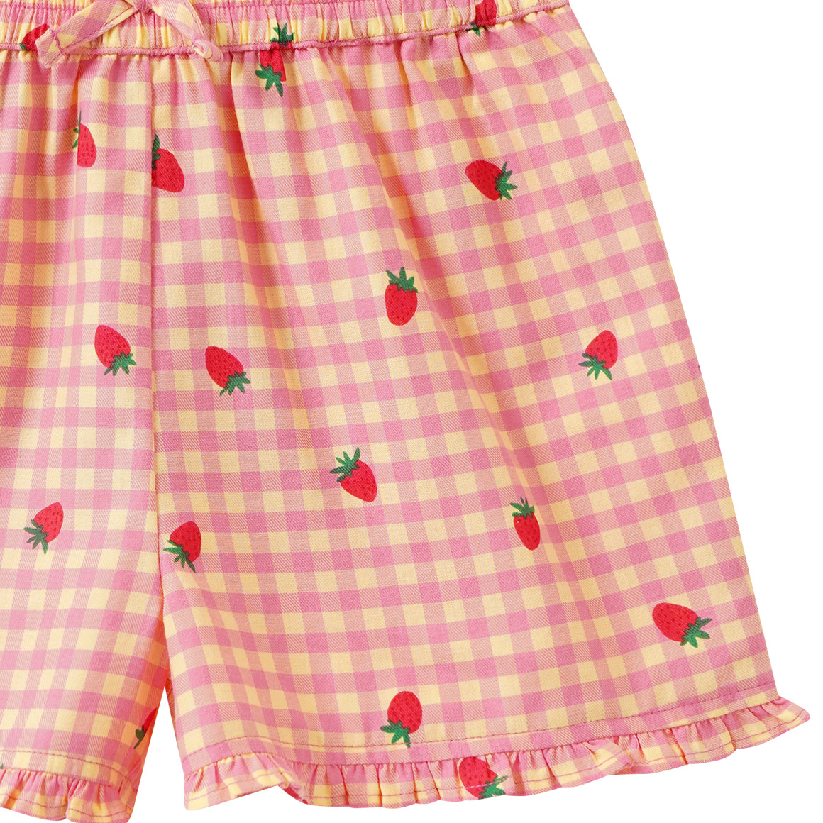 Mädchen Shorts mit Erdbeer-Print