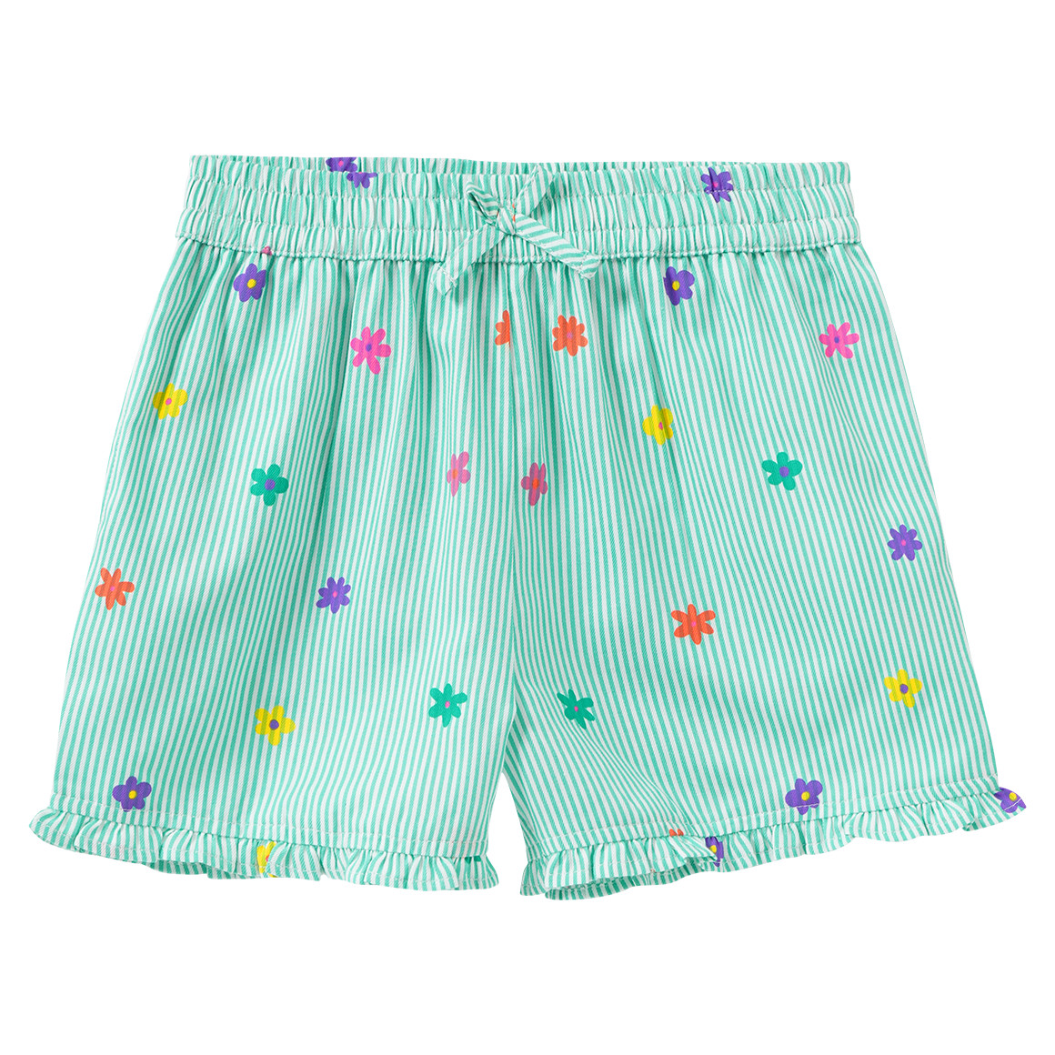 Mädchen Shorts mit Blumen-Print