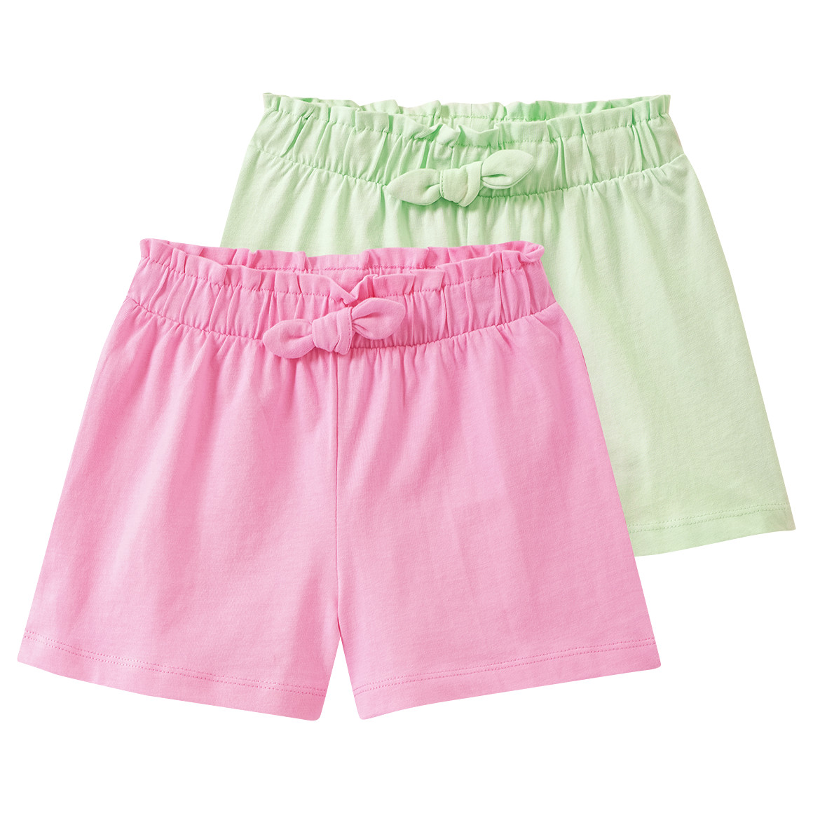 2 Mädchen Shorts mit Zierschleife