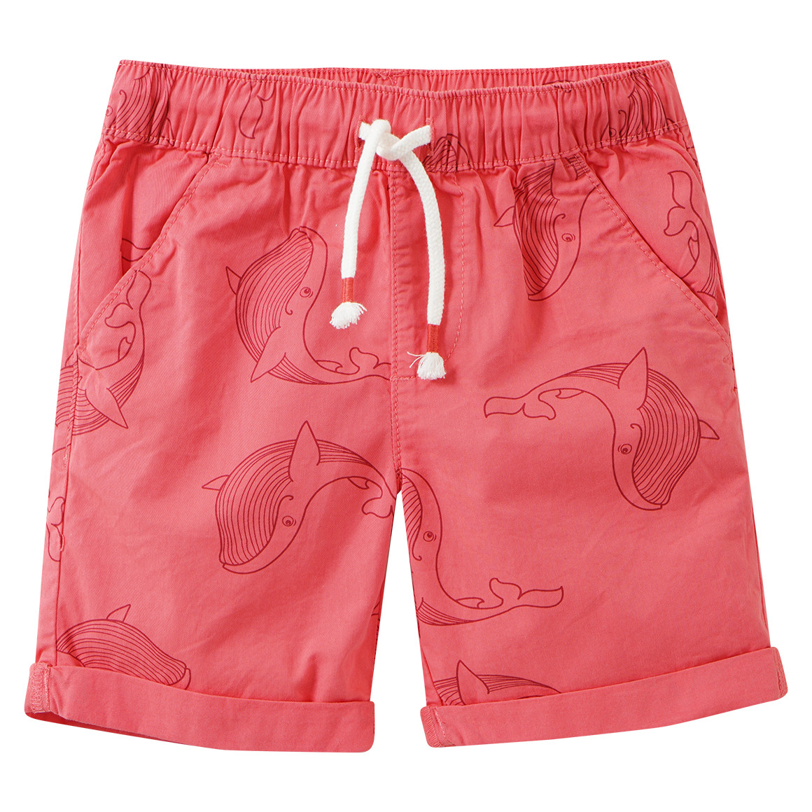Jungen Shorts mit Wal-Motiven