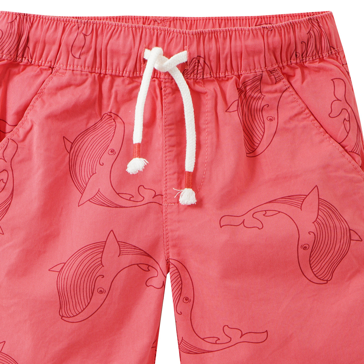 Jungen Shorts mit Wal-Motiven