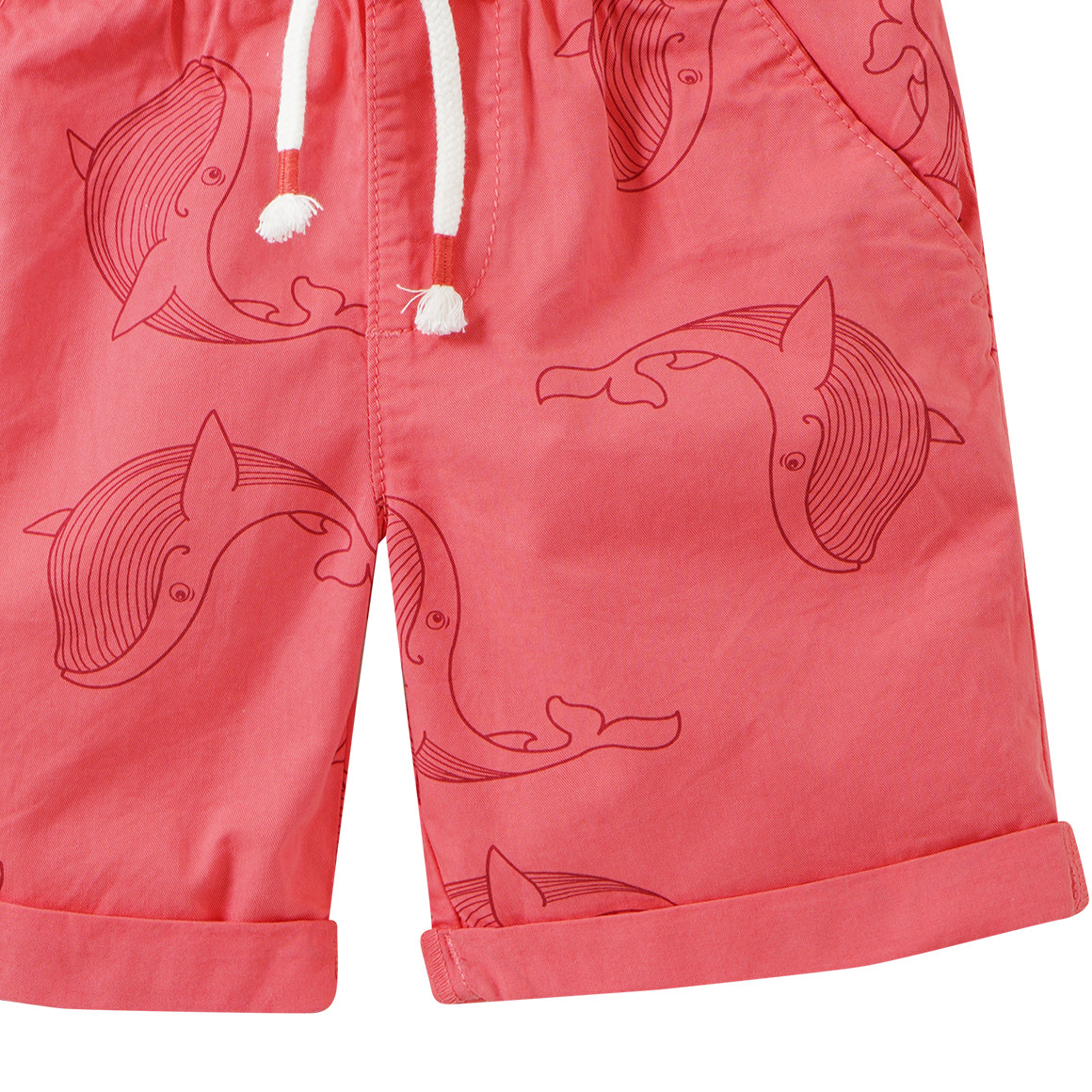 Jungen Shorts mit Wal-Motiven