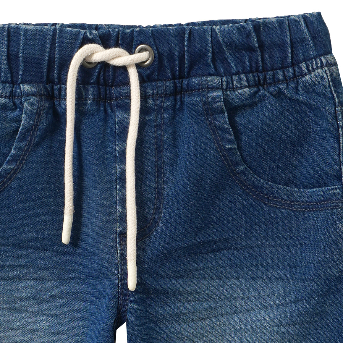 Jungen Jeansshorts mit Tunnelzug