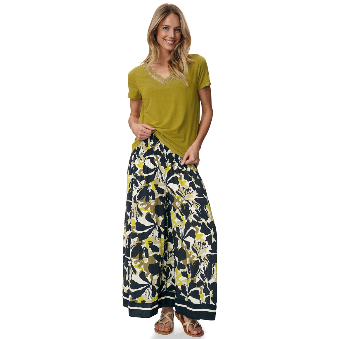 Damen Palazzo-Hose mit weitem Bein