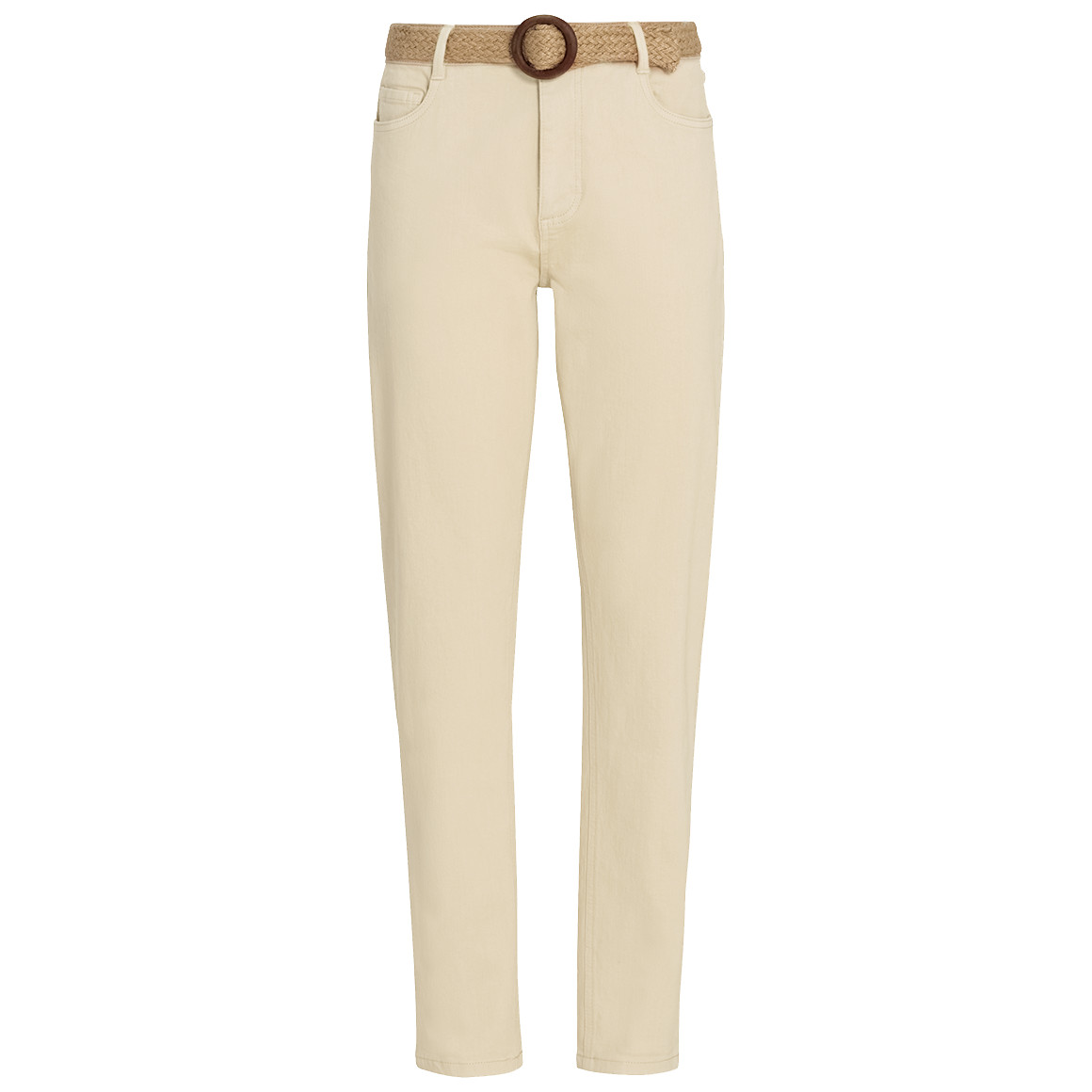 Dames mom-jeans met riem