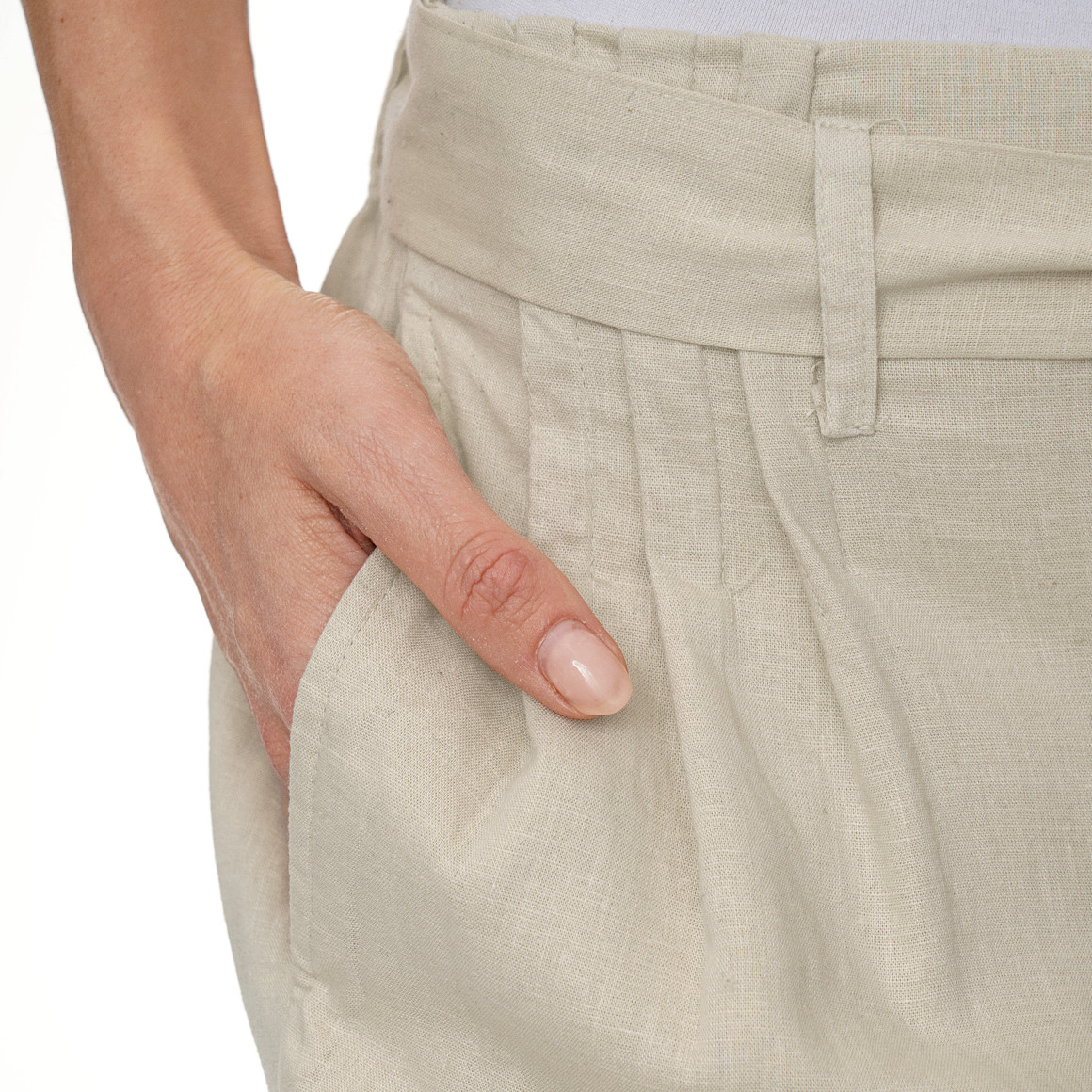 Damen Shorts mit Leinen-Anteil