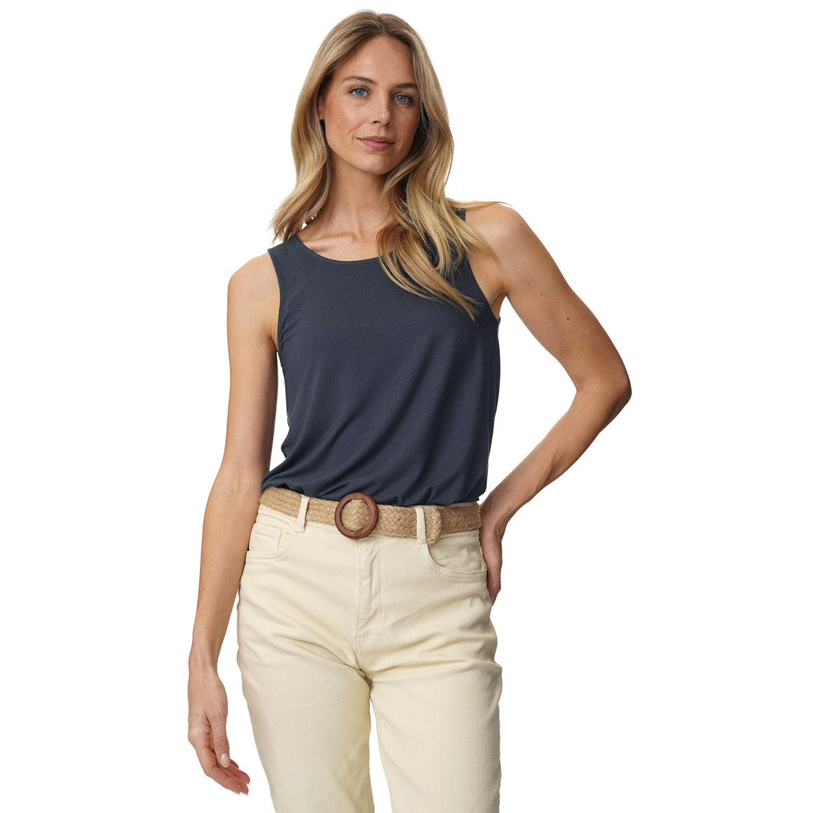 Damen Top in Unifarben