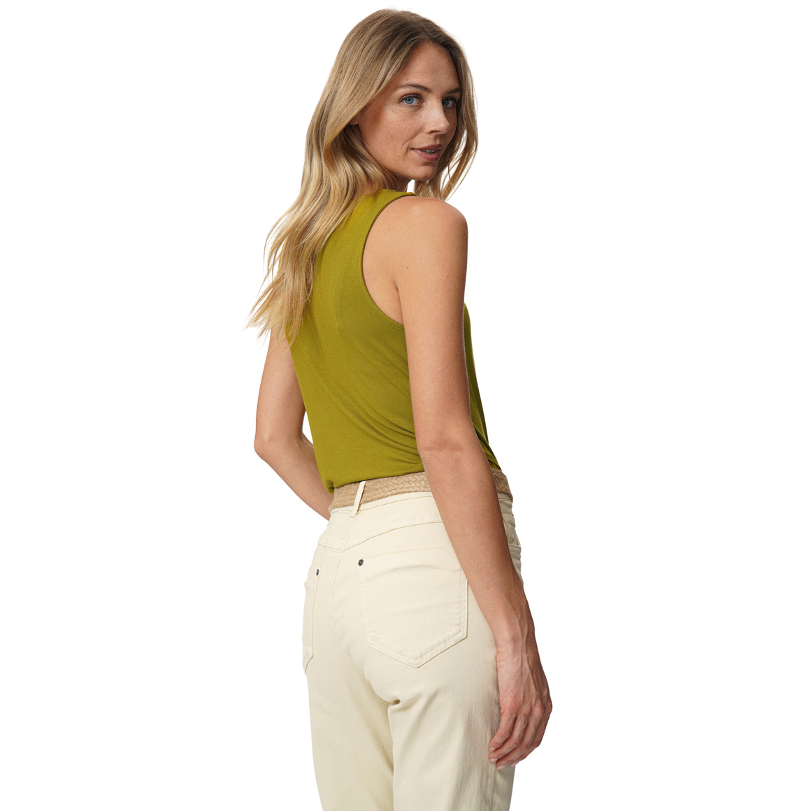 Damen Top in Unifarben