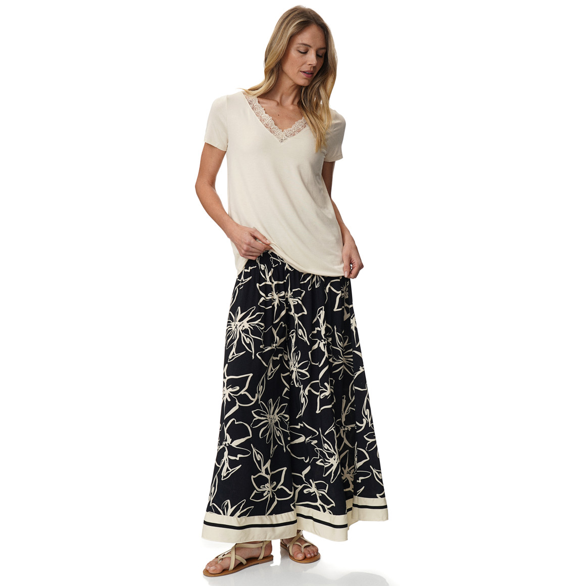 Damen T-Shirt mit Spitze