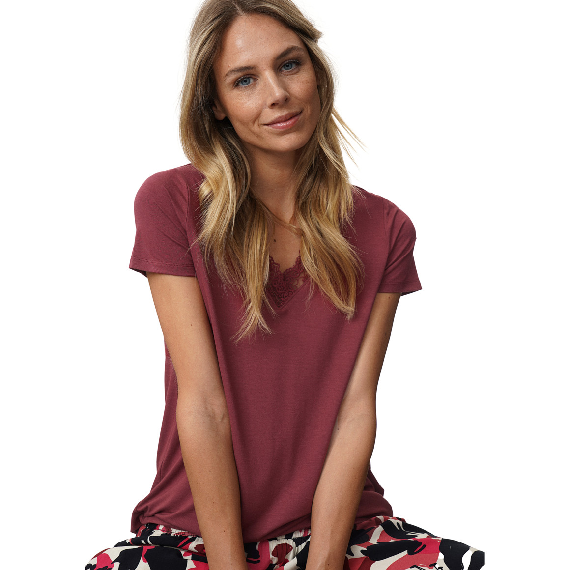 Damen T-Shirt mit Spitze