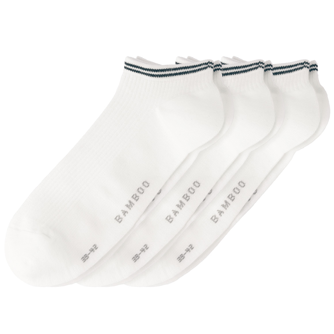 3 Paar Herren Sneaker-Socken in Rippstruktur