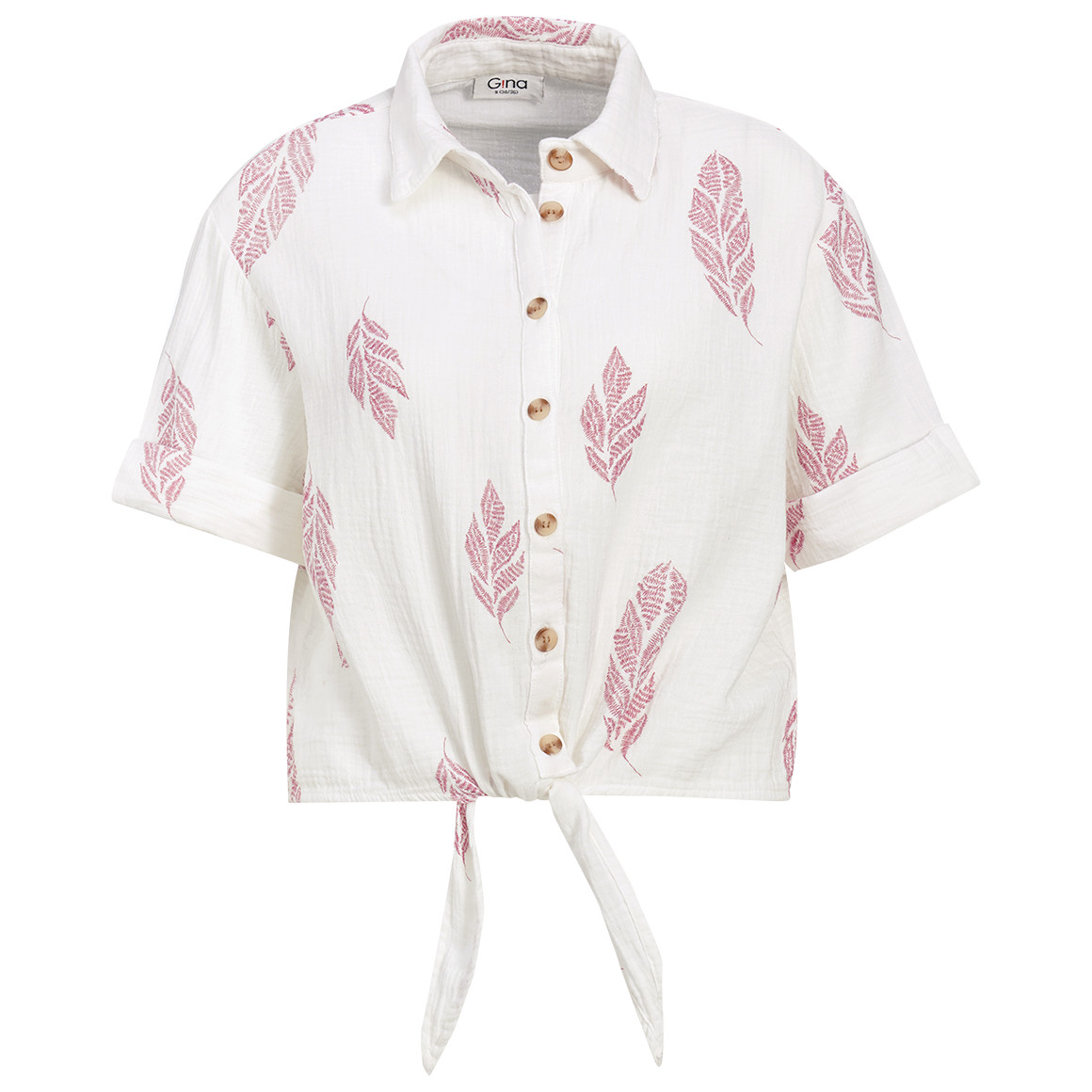 Damen Musselin-Bluse mit Allover-Muster