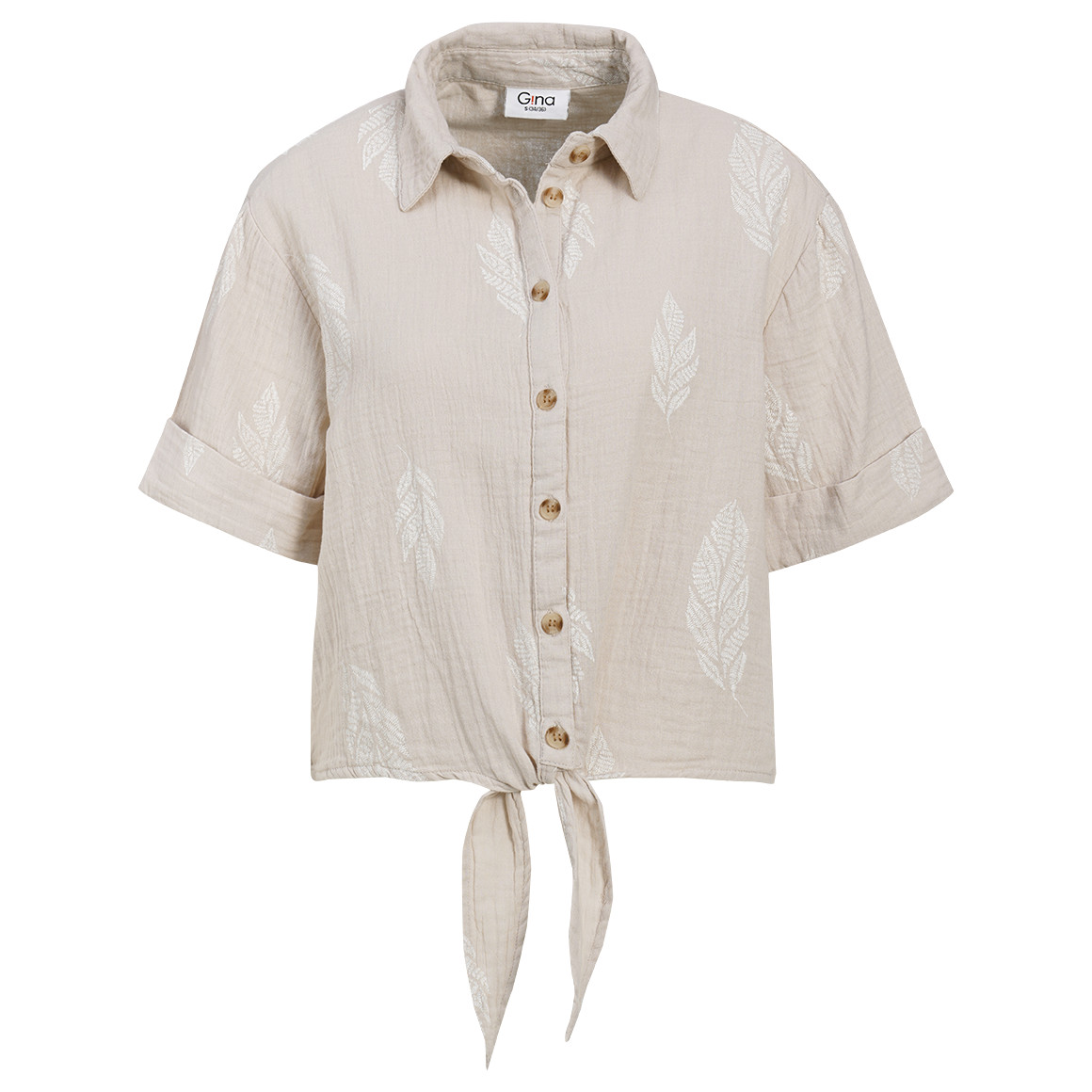 Damen Musselin-Bluse mit Allover-Muster