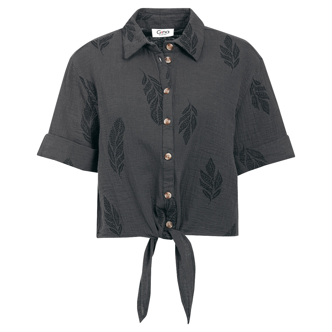 Damen Musselin-Bluse mit Allover-Muster