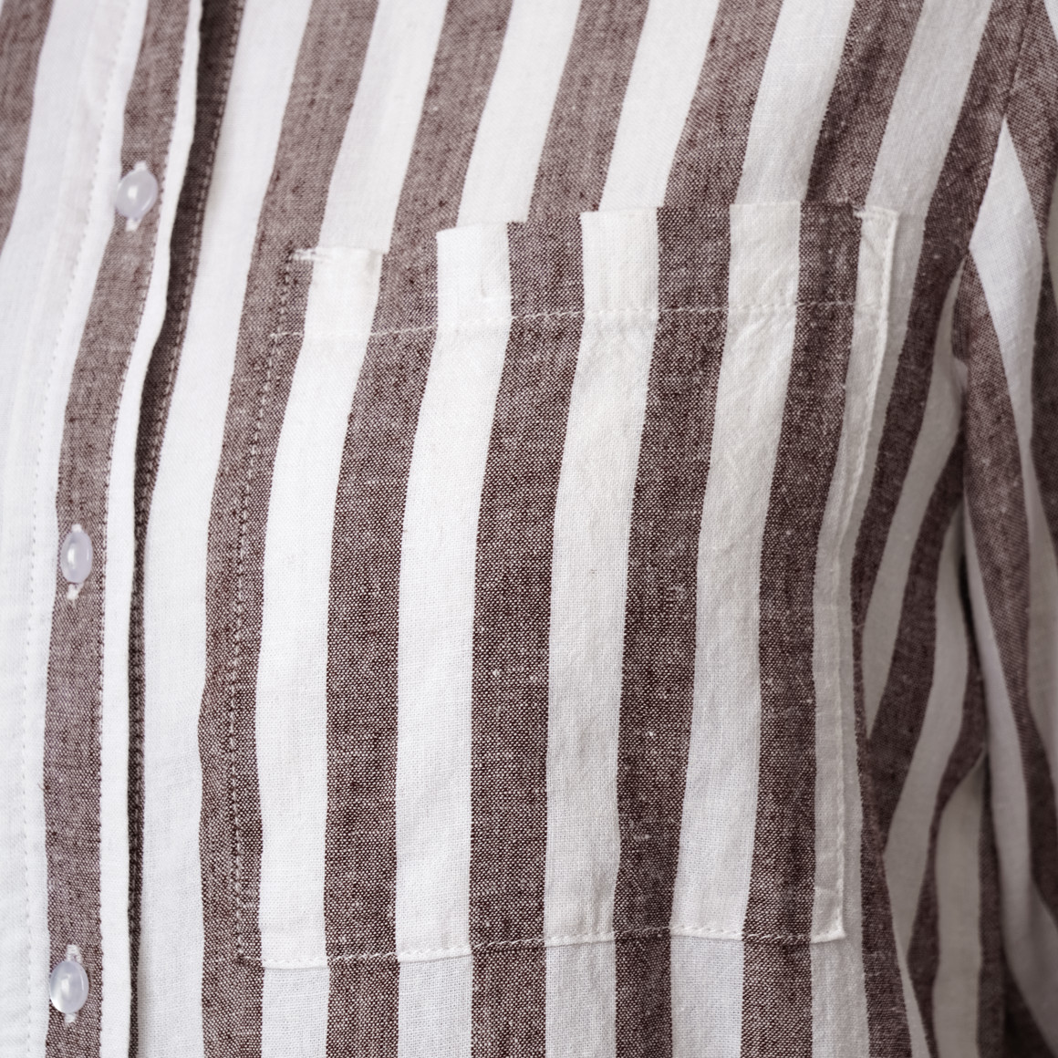 Damen Leinen-Bluse mit Streifen