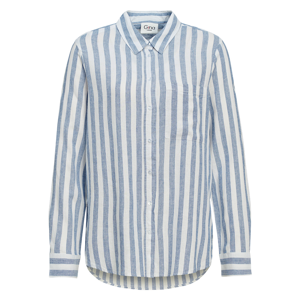 Damen Leinen-Bluse mit Streifen