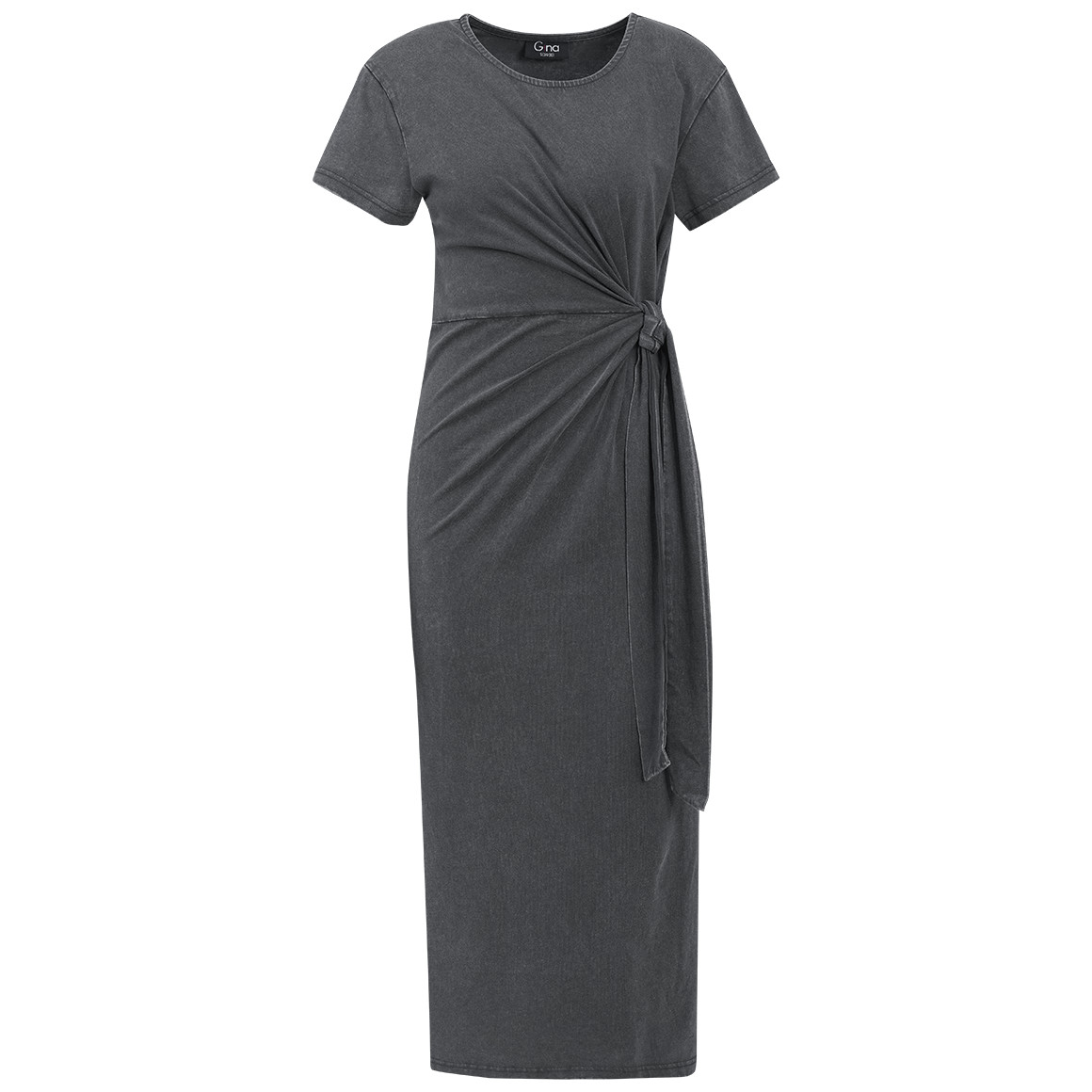 Damen Midi-Kleid mit Knoten-Detail