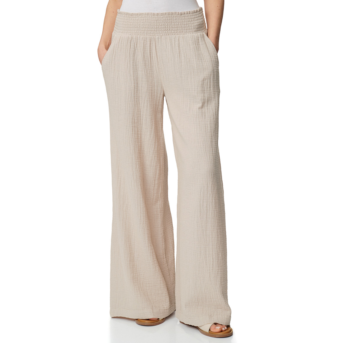 Damen Musselin-Hose mit Elastikbund