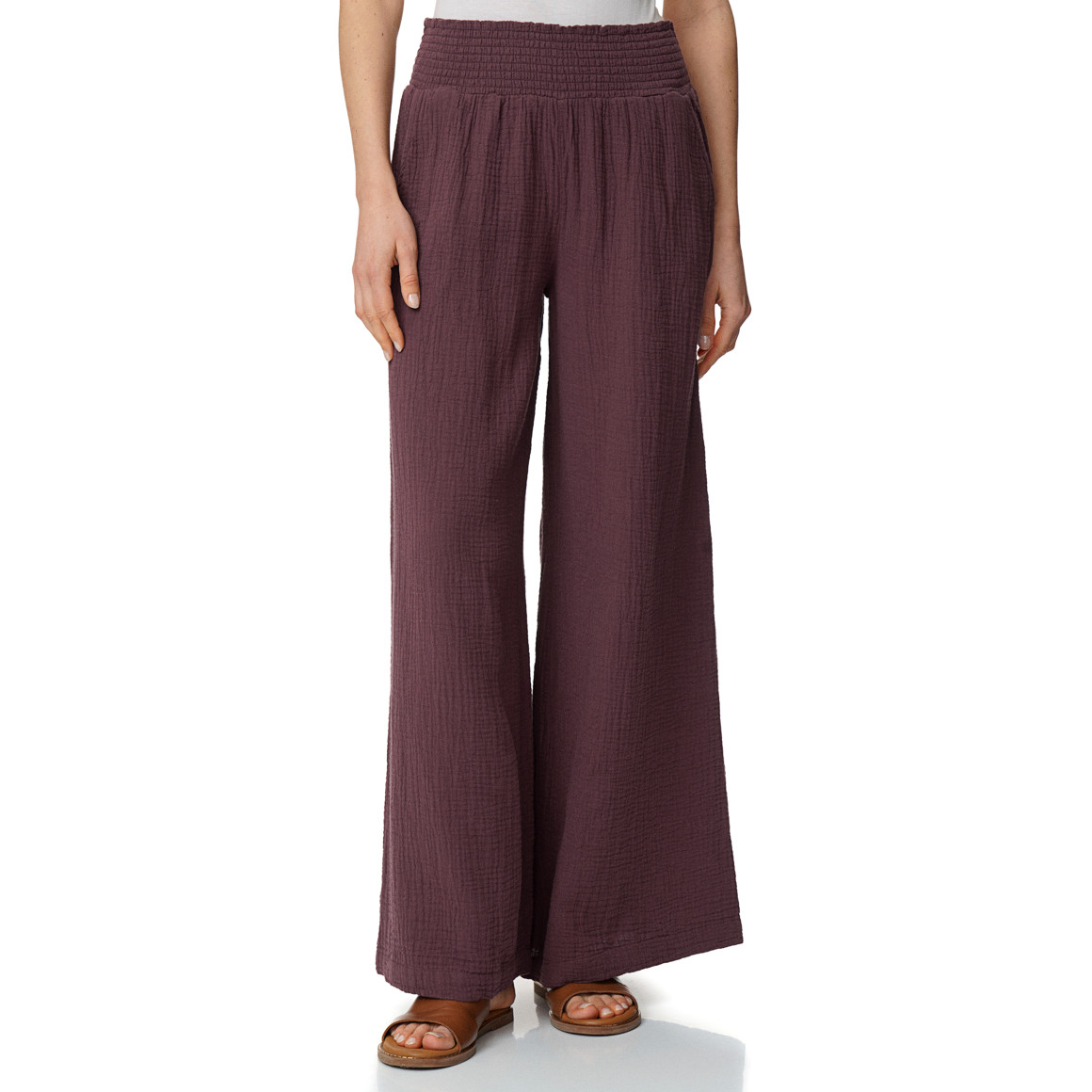 Damen Musselin-Hose mit Elastikbund