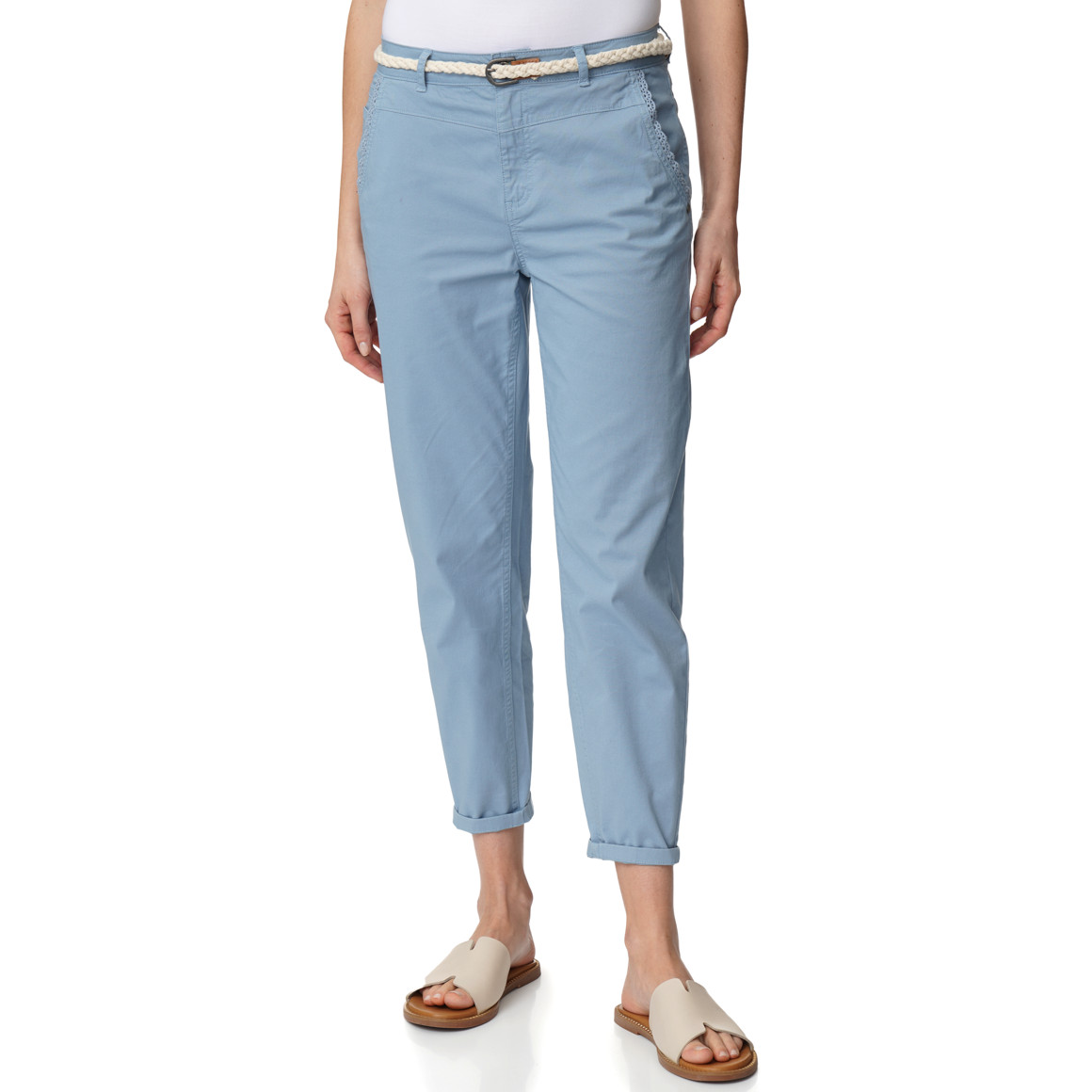 Damen Hose mit Zopf-Gürtel