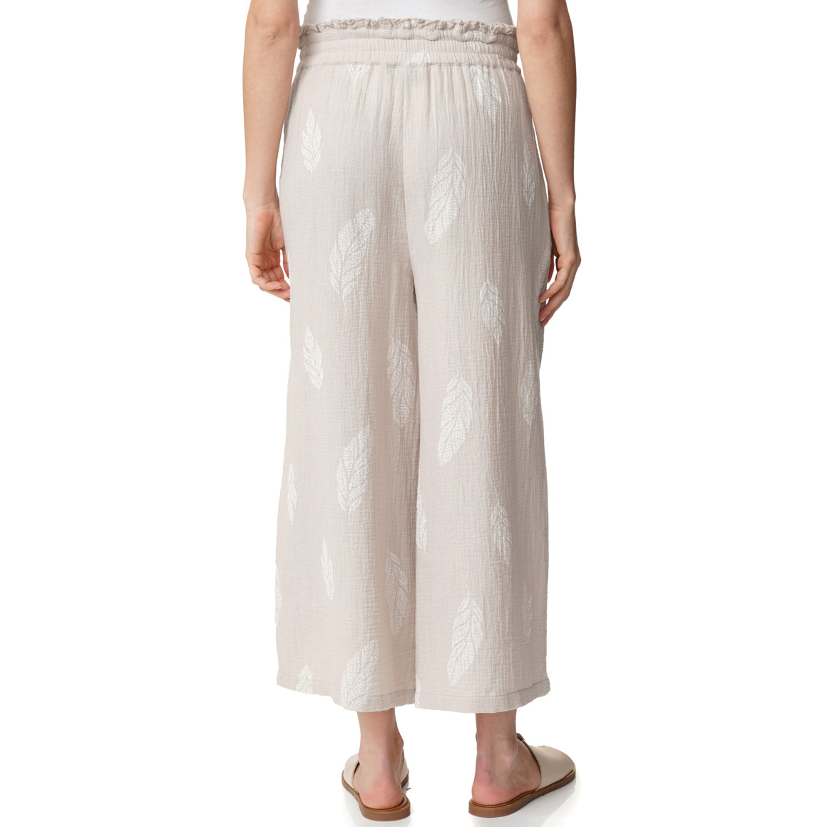 Damen Musselin-Hose mit gerüschtem Bund