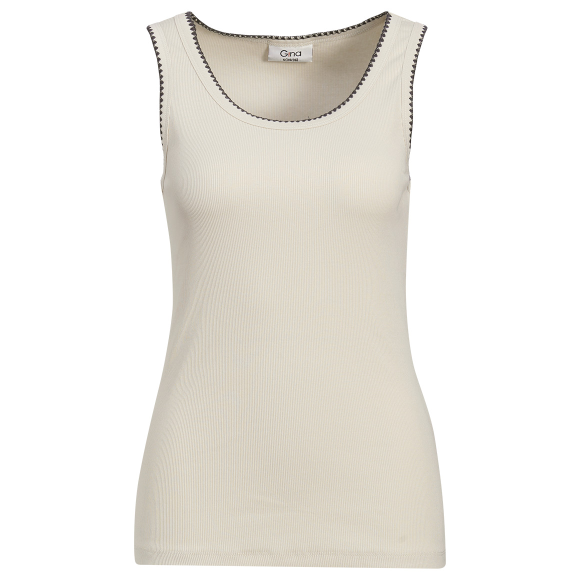 Damen Top mit Rippstruktur