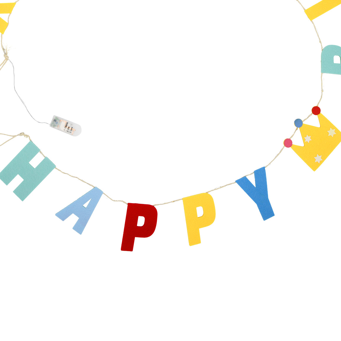 Geburtstagsgirlande mit LEDs