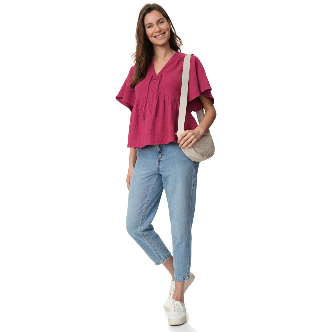 Damen Hose mit Zopf-Gürtel