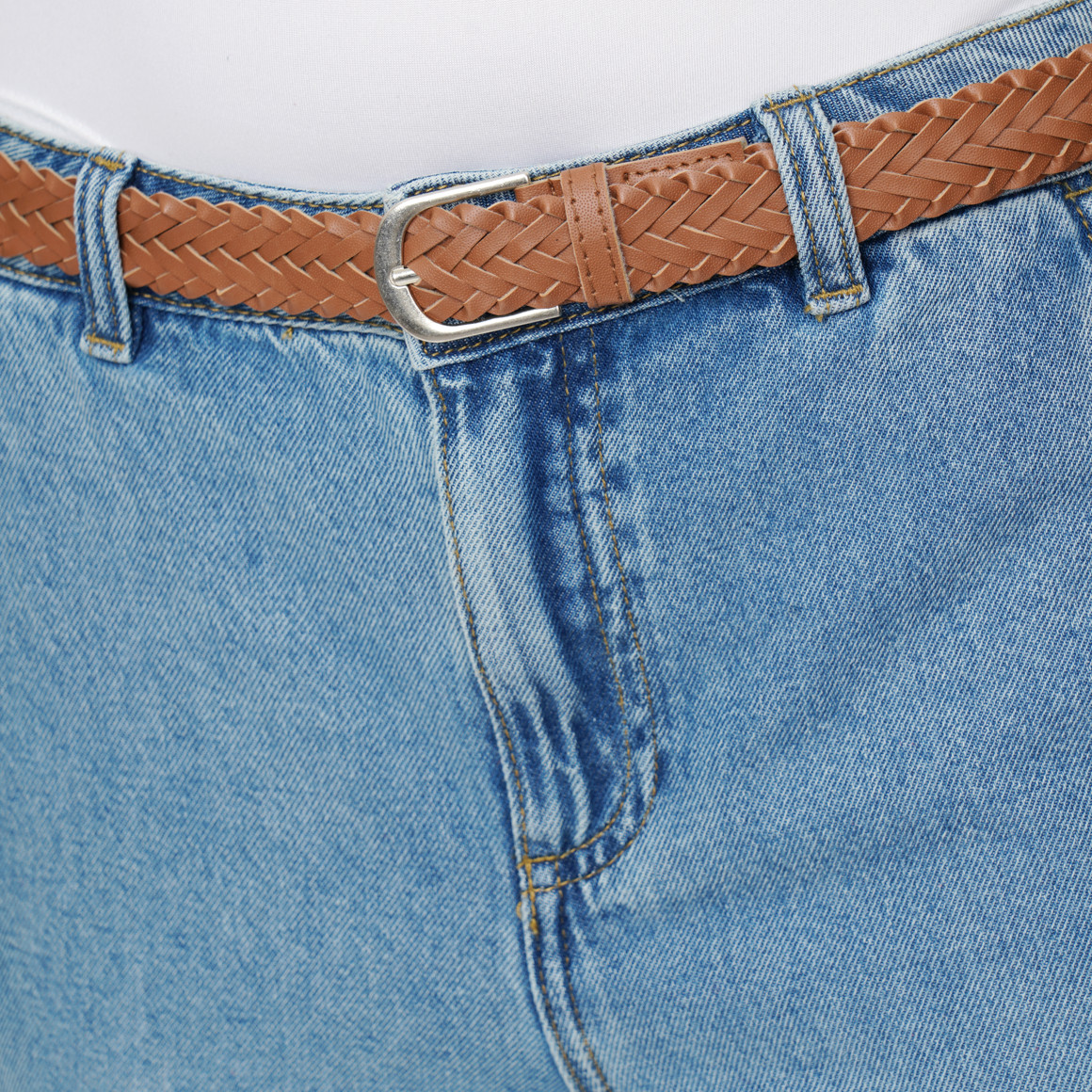 Damen Hose mit Zopf-Gürtel