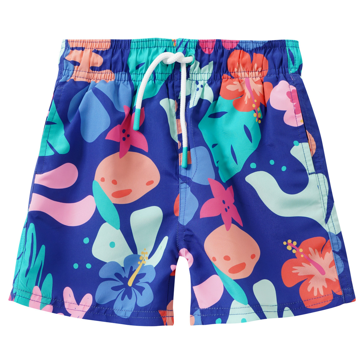 Jungen Badeshorts im Tropical-Look