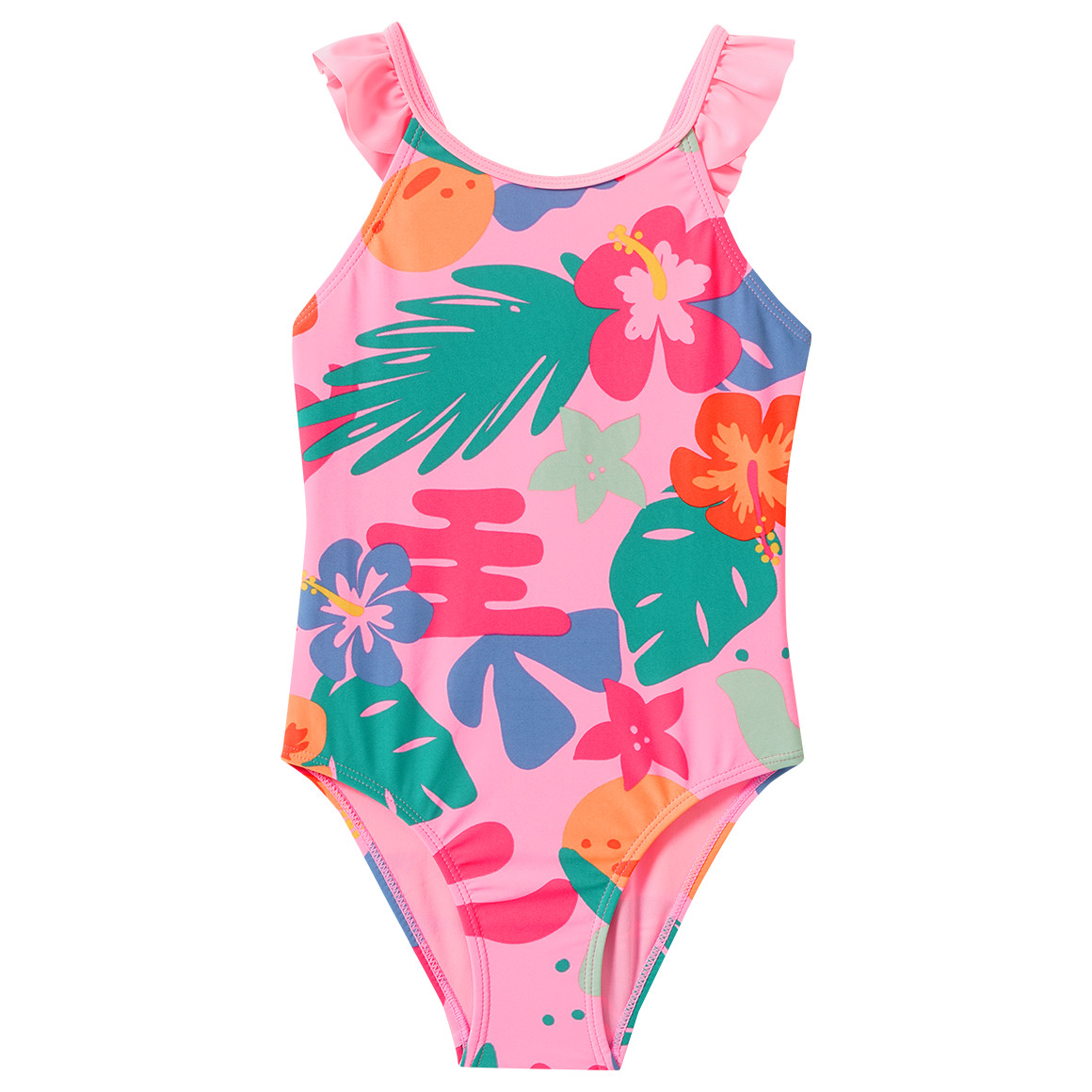 Mädchen Badeanzug im Tropical-Look