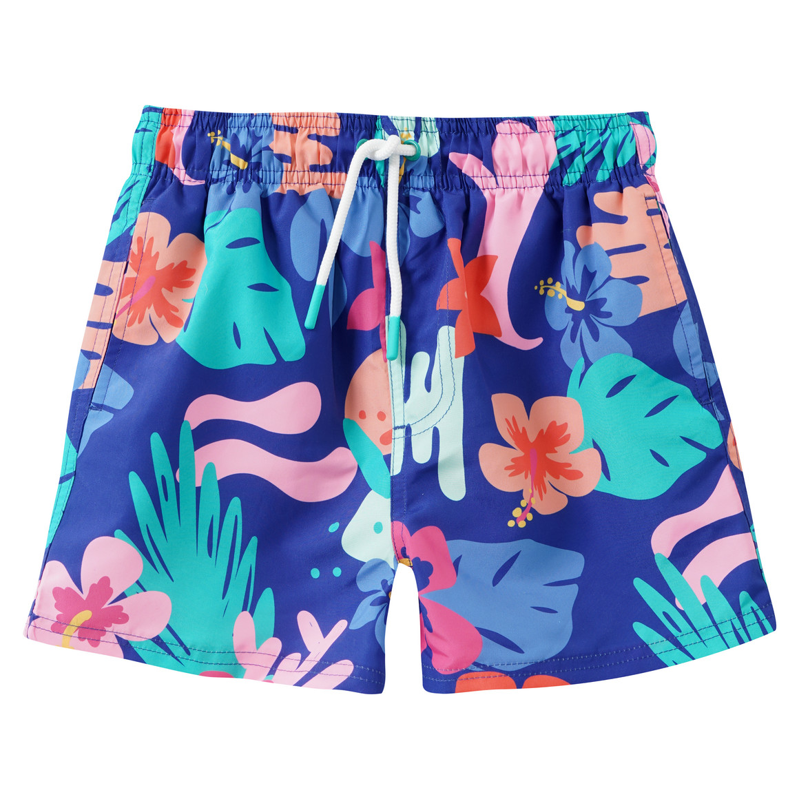 Jungen Badeshorts im Tropical-Look