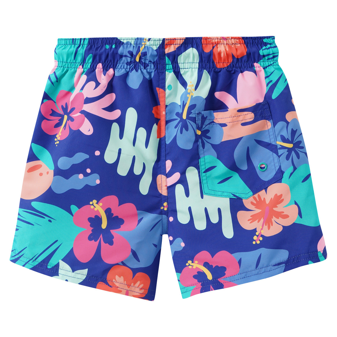 Jungen Badeshorts im Tropical-Look