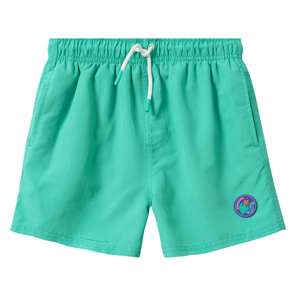 Jungen Badeshorts mit gummiertem Badge