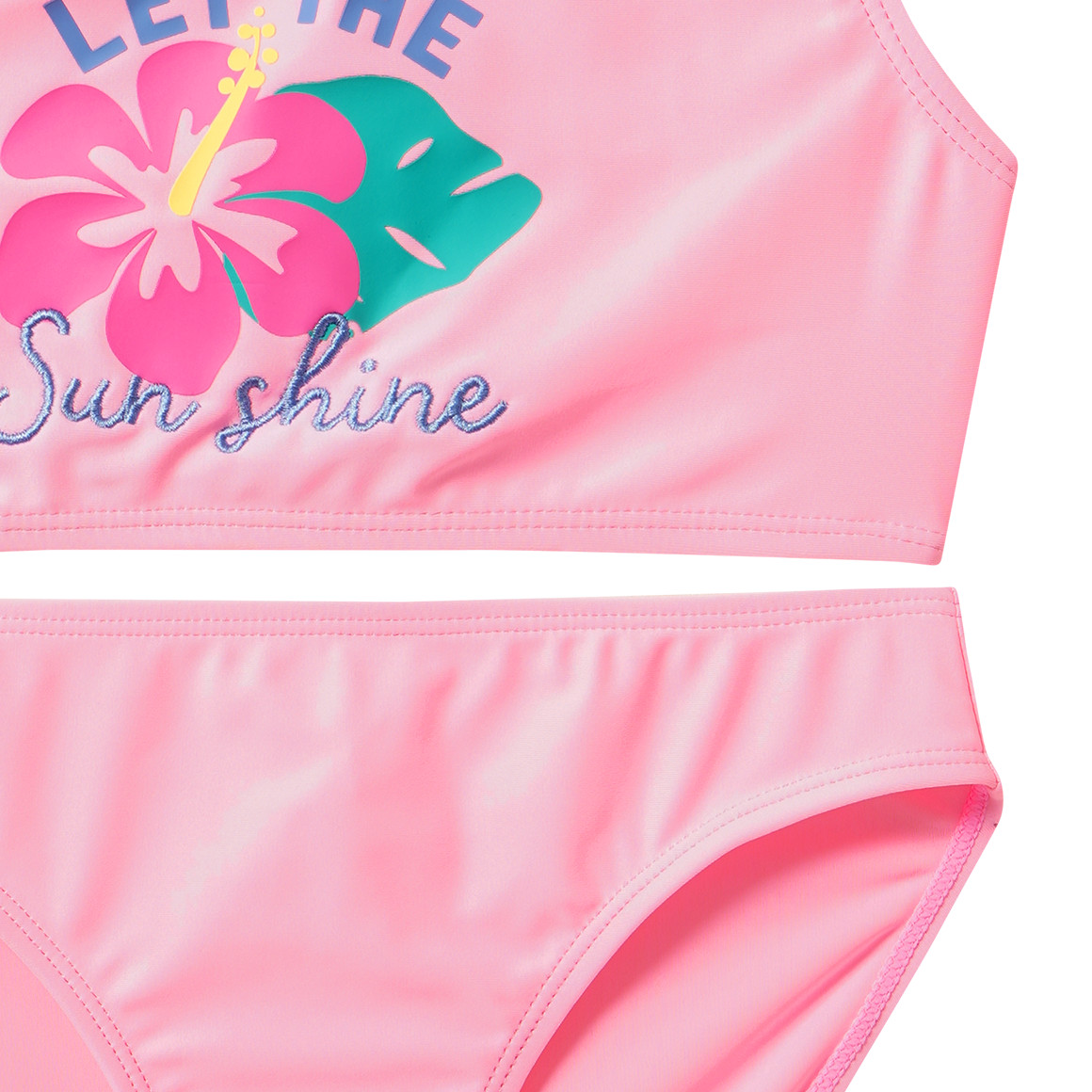 Mädchen Bikini mit bunten Trägern