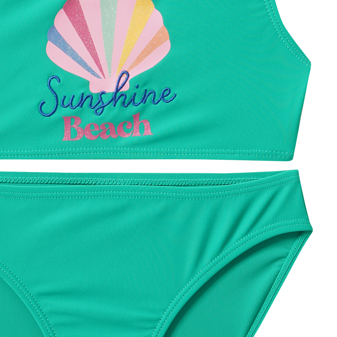 Mädchen Bikini mit bunten Trägern