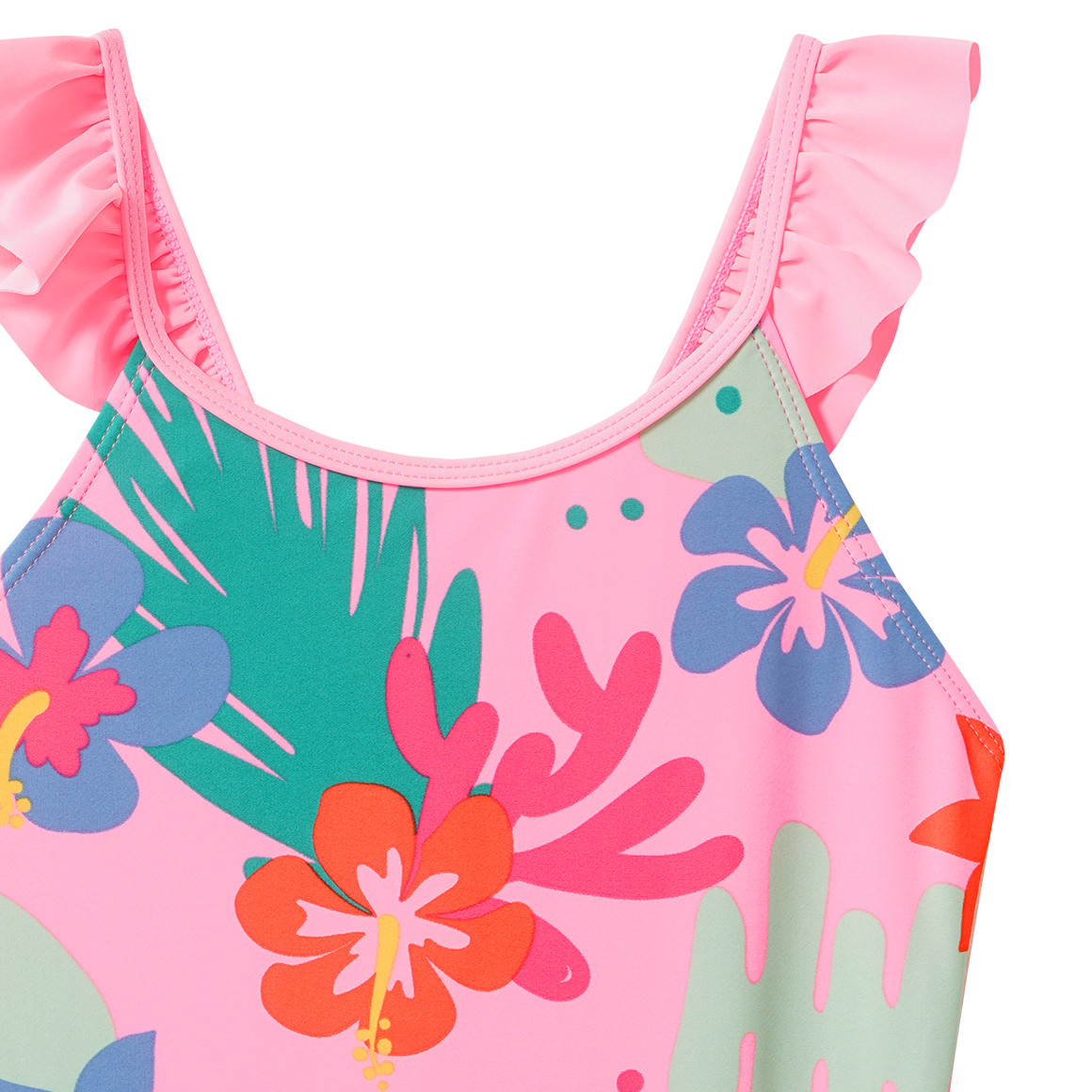 Mädchen Badeanzug im Tropical-Look