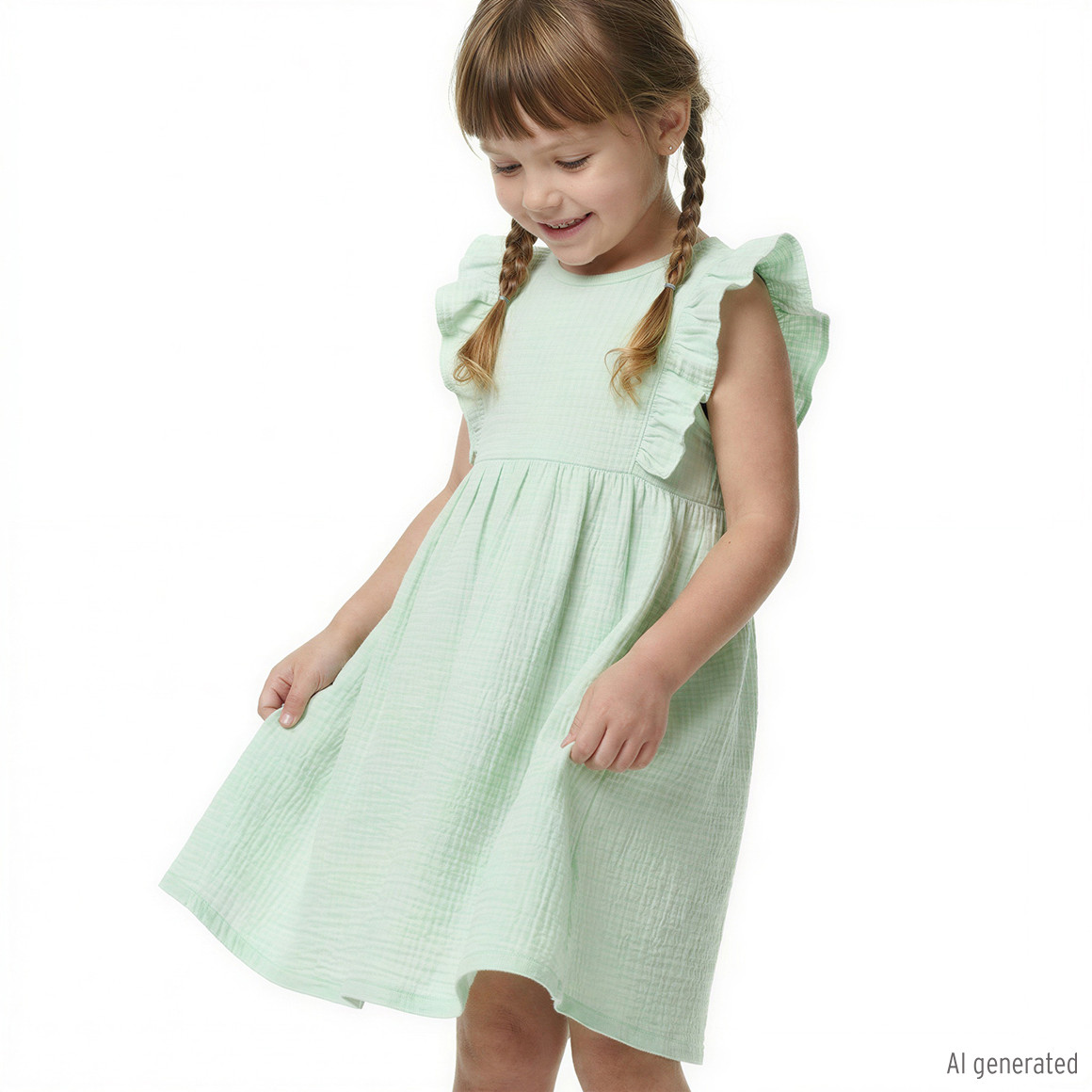Mädchen Musselin-Kleid aus Bio-Baumwolle
