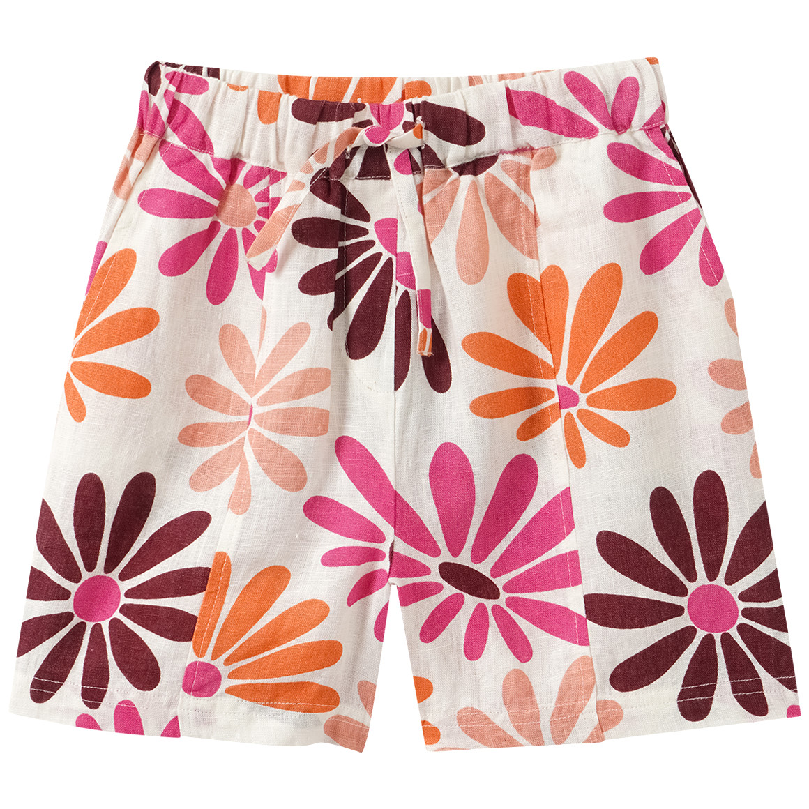 Mädchen Leinen-Shorts mit Tunnelzug