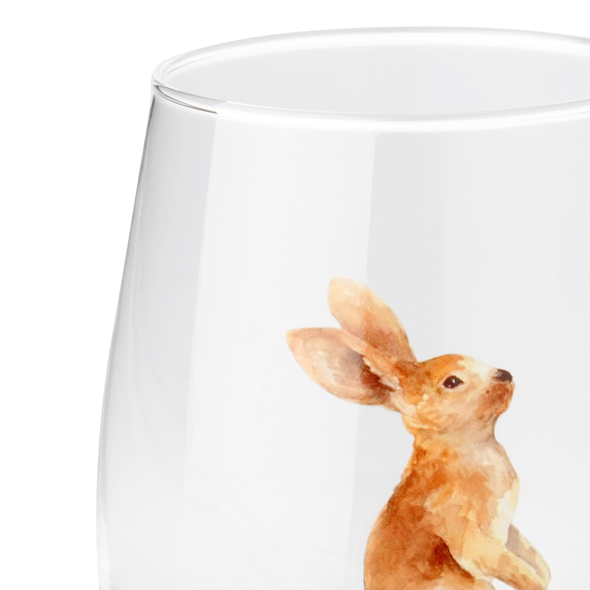 Drinkglas met haasmotief