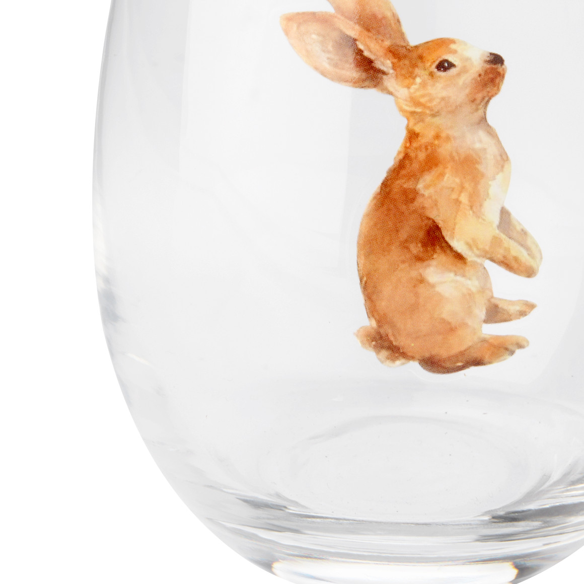 Drinkglas met haasmotief