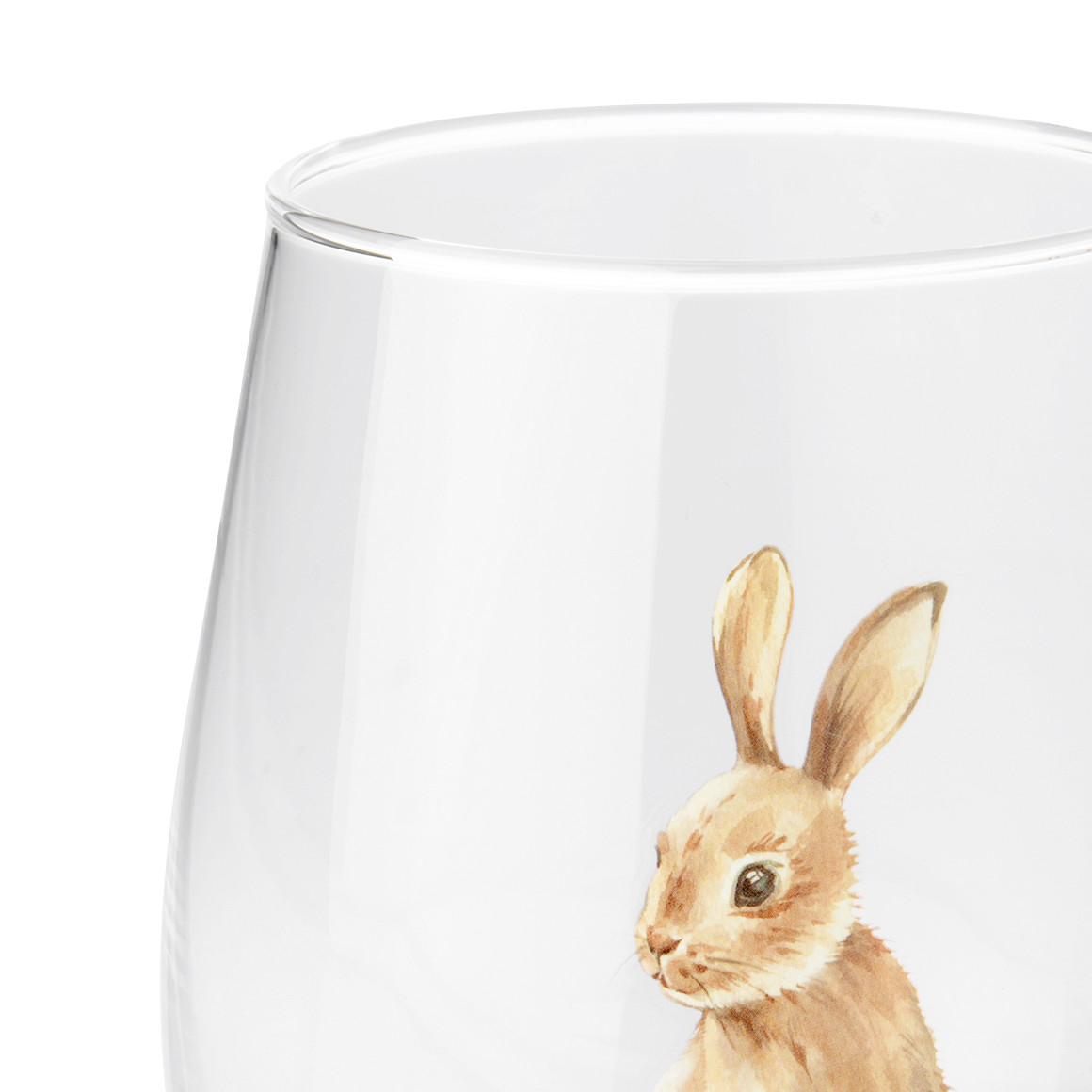 Drinkglas met haasmotief