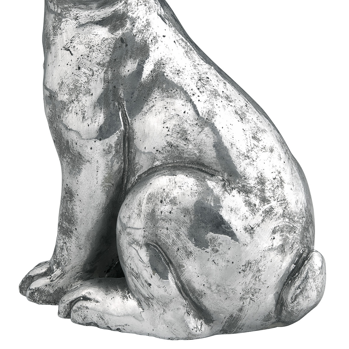 Groot decoratief konijn in zilveren look