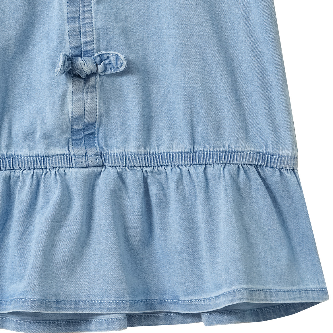 Mädchen Bluse in Denim-Optik