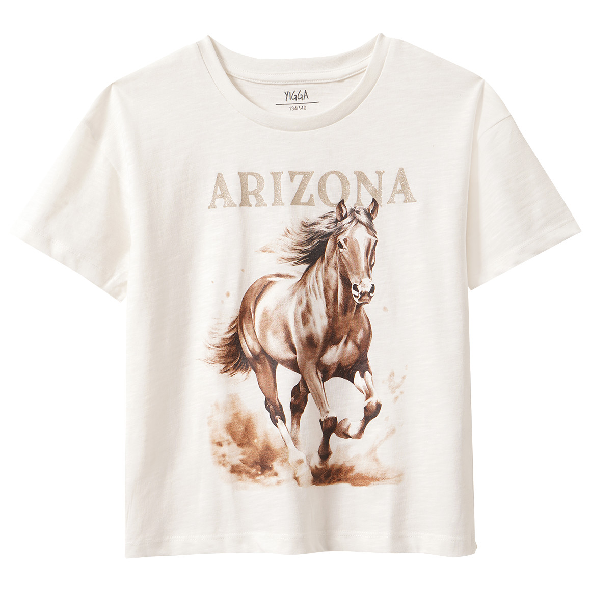 Mädchen T-Shirt mit Pferde-Print