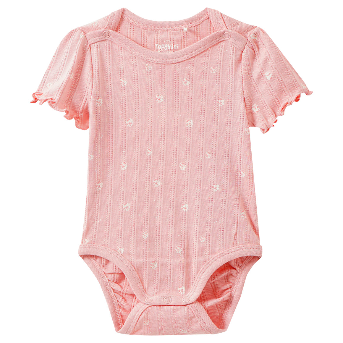 Baby Kurzarmbody mit Rippstruktur