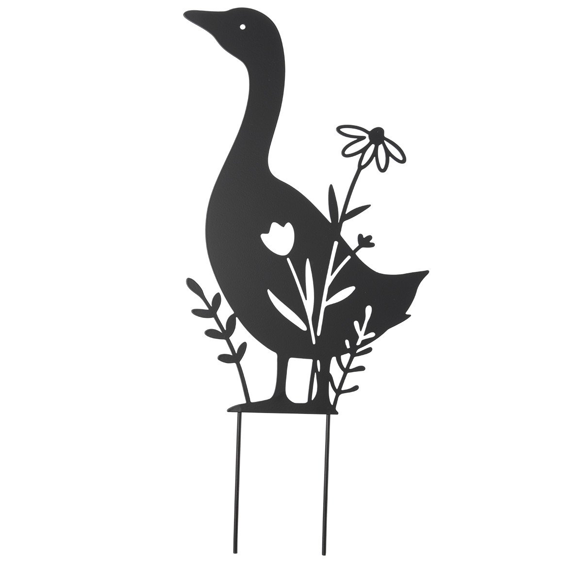 Tuinstekker Gans van metaal