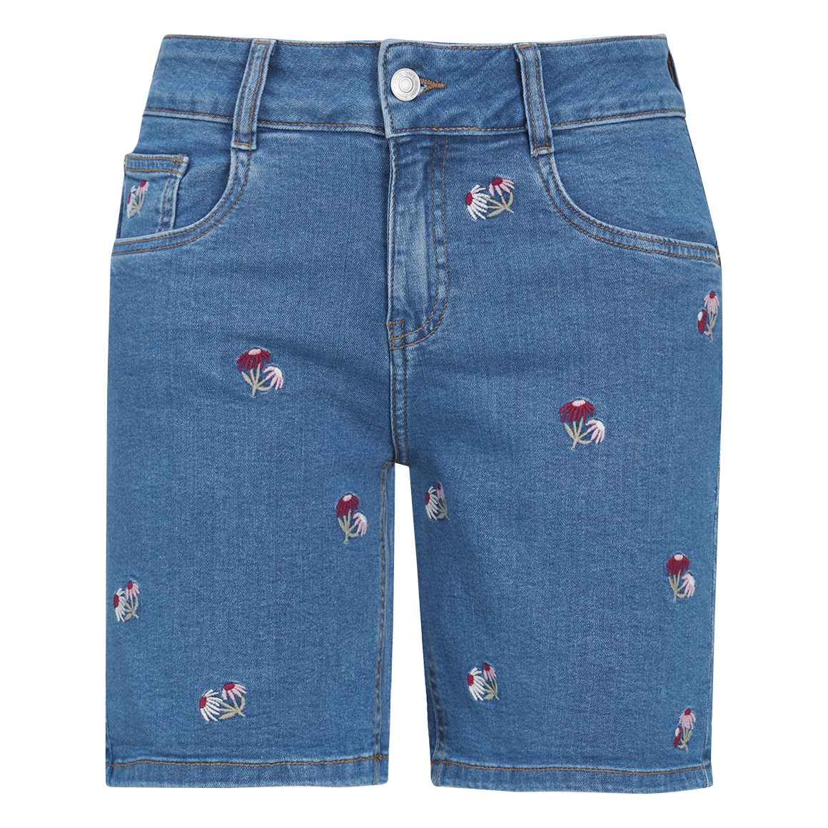 Damen Jeans-Shorts mit Stickerei