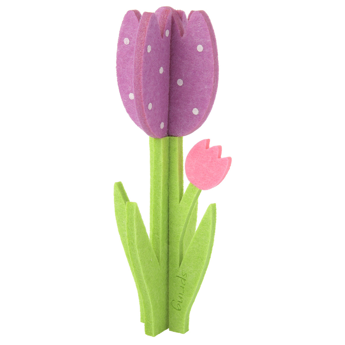 Decoratieve tulp van vilt