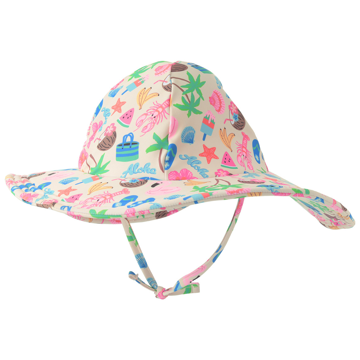 Mädchen UV-Badehut  mit Allover-Print UPF60